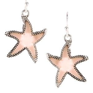 GENUINE SEAGLASS STARFISH EARRINGS SEA glass